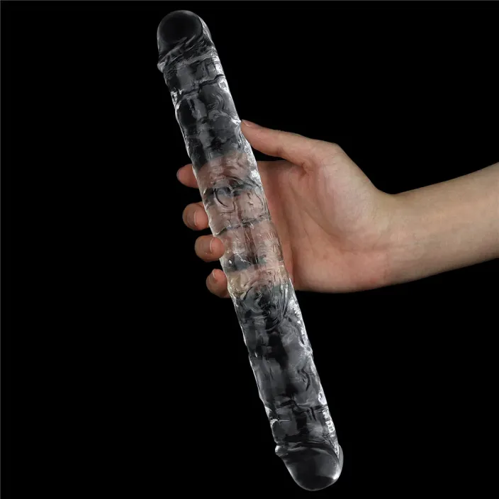 דילדו כפול שקוף להחדרה | Clear Double