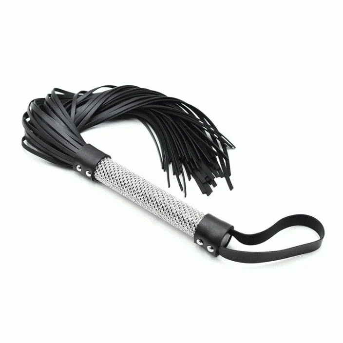 שוט זנבות BDSM עם ידית כסופה | Silver Handle BDSM Whip