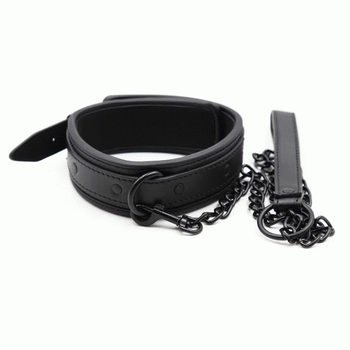 קולר נאופרן כולל שרשרת שחורה | Neoprene Collar