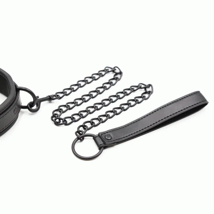 קולר נאופרן כולל שרשרת שחורה | Neoprene Collar