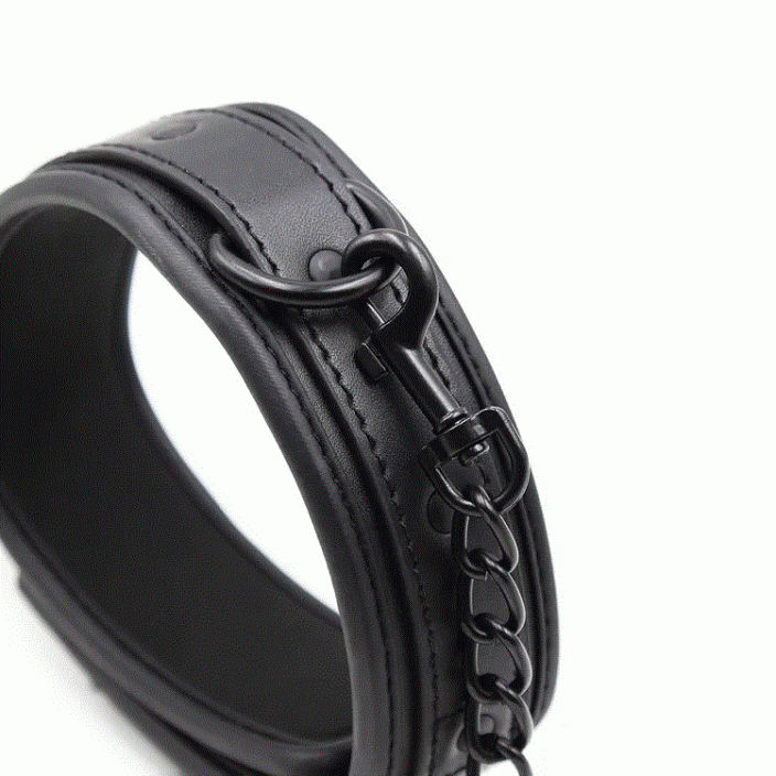 קולר נאופרן כולל שרשרת שחורה | Neoprene Collar
