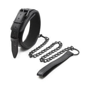 קולר נאופרן כולל שרשרת שחורה | Neoprene Collar