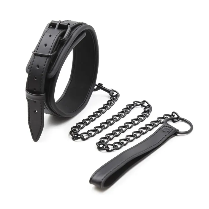 קולר נאופרן כולל שרשרת שחורה | Neoprene Collar