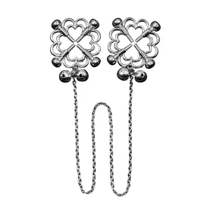 מצבטי פטמות פרח עם שרשרת | Flower Nipple Clamps
