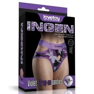 תחתוני סטרפ־און סגולים מעוצבים כולל טבעת | Violet M/L