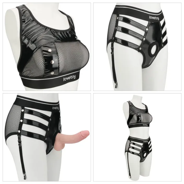 סט רתמת סטרפ און כולל הלבשה | Iconic Harness Strap on Set M/L