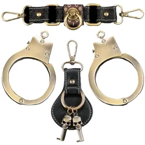 אזיקי ידיים ממתכת כולל מפתחות גולגולת | Unisex Handcuffs
