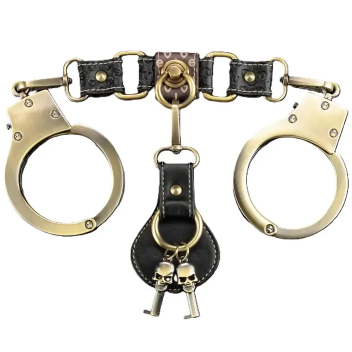 אזיקי ידיים ממתכת כולל מפתחות גולגולת | Unisex Handcuffs