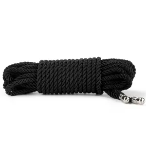 חבל קשירה BDSM שחור 10 מטר | Ebony Silky Bondage Rope למבוגרים