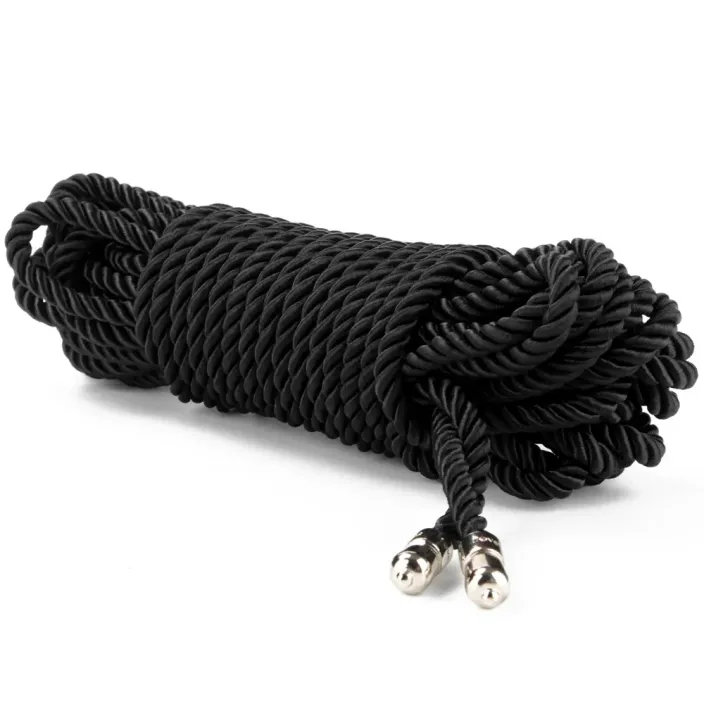 חבל קשירה BDSM שחור 10 מטר | Ebony Silky Bondage Rope למבוגרים