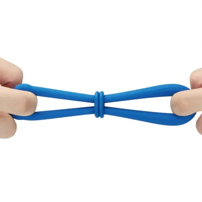 טבעת נמתחת מתכווננת כחולה מסיליקון | Pro Stretcher Blue למבוגרים