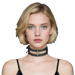 קולר צוואר BDSM כולל רצועה כפולה | Double-strap Collar