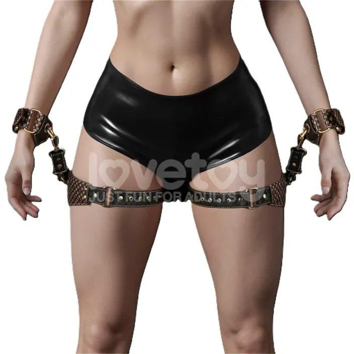 סט אזיקי ירכיים ופרקי ידיים מתכוונן | Thigh Cuffs Set למבוגרים