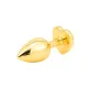 פלאג אנאלי קטן ממתכת כולל אבן לב | Golden Heart S
