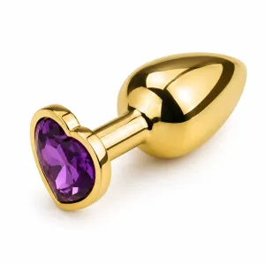 פלאג אנאלי זהוב ממתכת גודל M | Golden Heart M למבוגרים