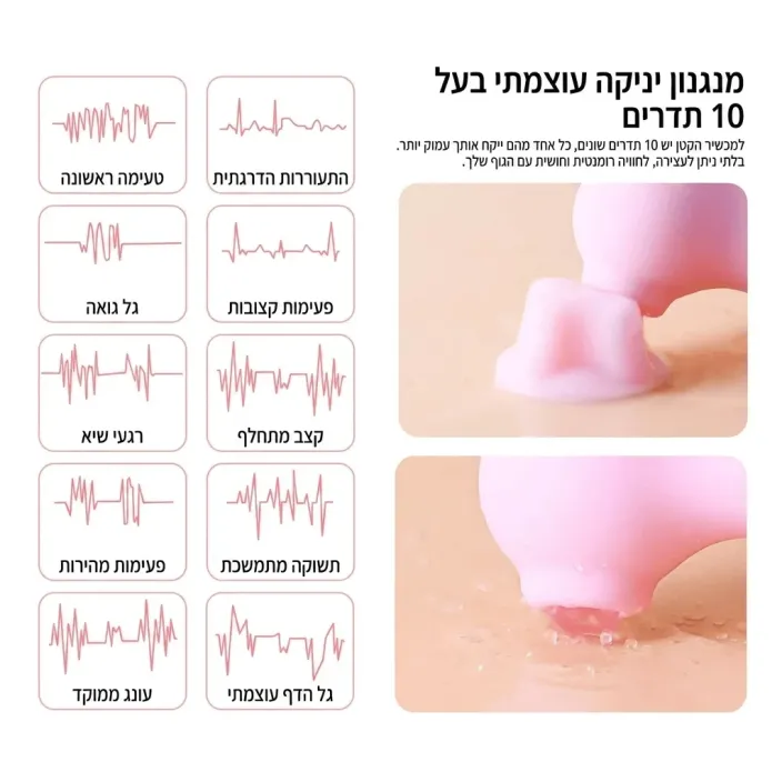 יונק דגדגן קטן כולל 10 מצבי יניקה | Seahorse
