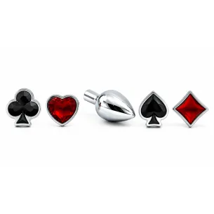 פלאג אנאלי קטן ממתכת עם 4 קריסטלים מתחלפים | Kanikule Small, אביזרי מין אנאלים  ללא רטט