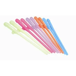 קשים צבעוניים בצורת בולבול | Penis Straws לשימוש יומיומי