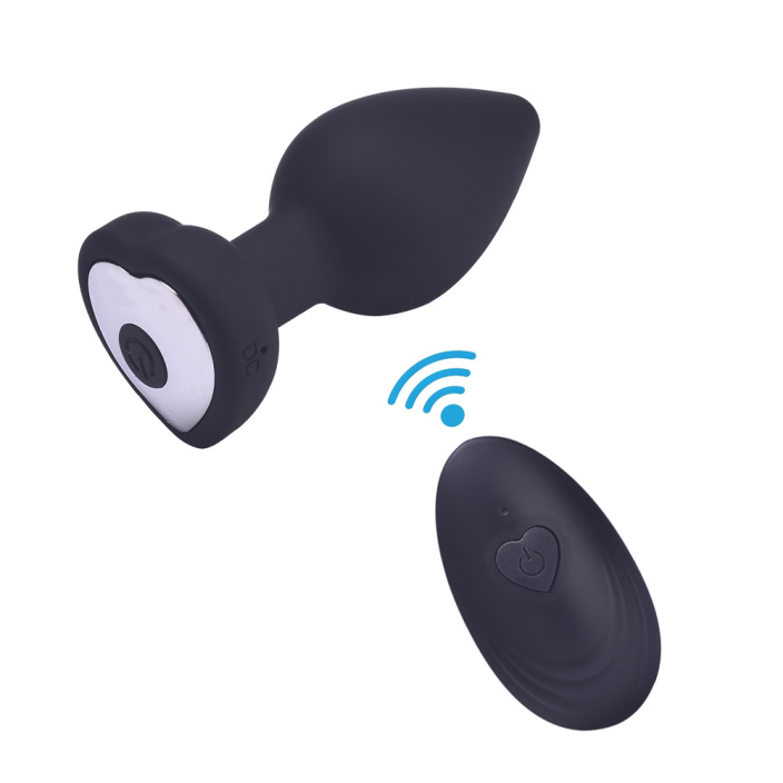 Black Heart ויברטור אנאלי נטען עם שלט Black Heart ויברטור אנאלי נטען עם שלט