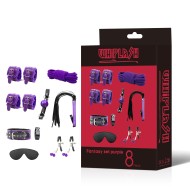 סט פנטזיה סגול 8 חלקים | Fantasy Bondage Set Purple