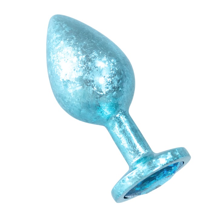 Sky Plug S – פלאג אנאלי קטן בצבע כחול נוצץ | למתחילים Sky Plug S – פלאג אנאלי קטן בצבע כחול נוצץ | למתחילים