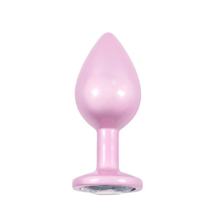 Pink Plug S – פלאג אנאלי ורוד קטן עם אבן דקורטיבית