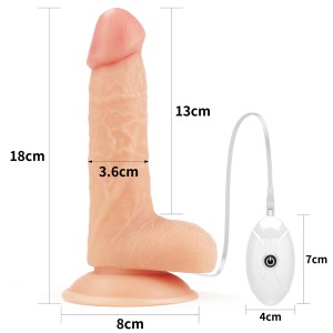 ויברטור סטרפ־און ריאליסטי עם רצועה רכה | Realistic Vibrating Strap-On