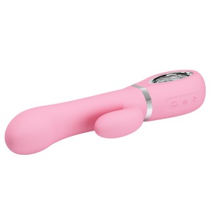ויברטור כפול עם שרשרת פנינים | Pink Pearl 