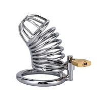 כלוב צניעות ממתכת לגבר | Steel Chastity Spiral Cage