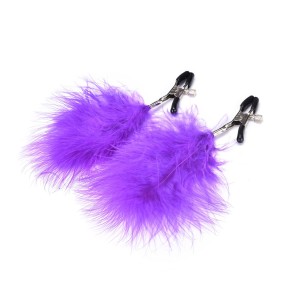 מצבטי פטמות עם נוצות צבעוניות | Feather Tease Nipple Clamps