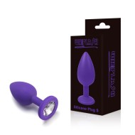 פלאג אנאלי סיליקון סגול עם יהלום | Silicone Plug Purple S